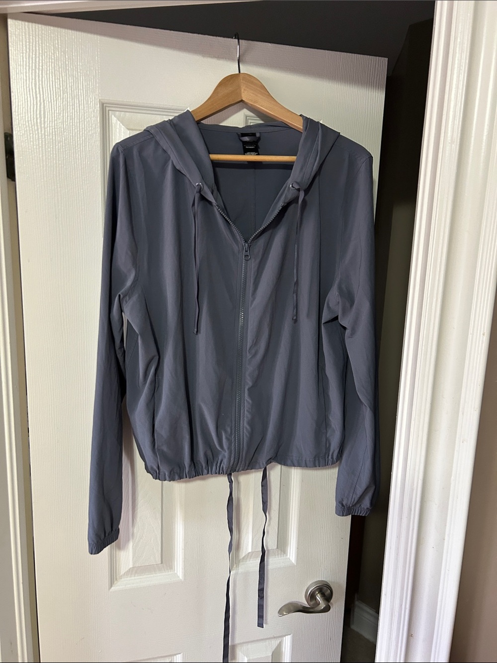 Lightweight Gray Hooded Utility Jacket